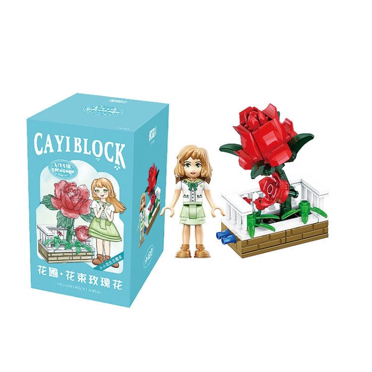 CAYI Flower Garden Bouquet Small Particle Puzzle Building Block Toy, 13101, 13102, 13103, 13104, 13106