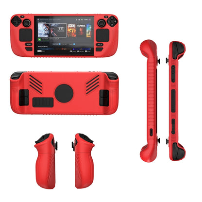 For Steam Deck V3 Non-slip Silicone Protective Case for Pocket Consoles, V3(Black), V3(Red), V3(Green)