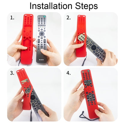 Remote Control Anti-Fall Silicone Protective Case For Sony RMF-TX600C/P/U/E 500U/E, For Sony RMF-TX600C/P/U/E 500U/E(Black), For Sony RMF-TX600C/P/U/E 500U/E(Blue), For Sony RMF-TX600C/P/U/E 500U/E(Red), For Sony RMF-TX600C/P/U/E 500U/E(Luminous Blue)