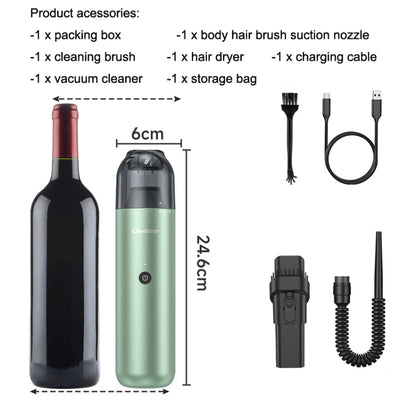 Pinjia P07 Wireless Mini Fashion Vehicle Vacuum Cleaner, P07 Elegant Black, P07 Gradient Gray, P07 Green Grapefruit Green