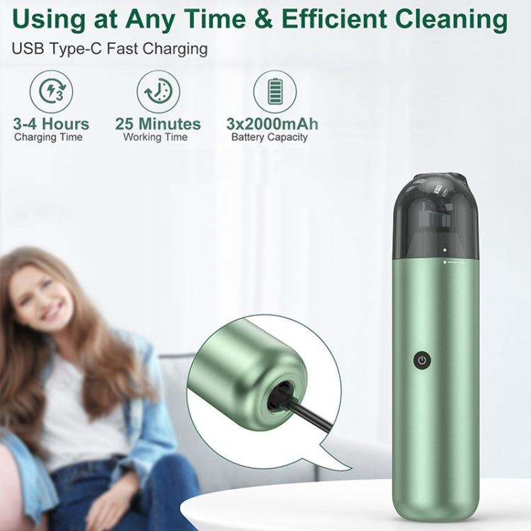 Pinjia P07 Wireless Mini Fashion Vehicle Vacuum Cleaner, P07 Elegant Black, P07 Gradient Gray, P07 Green Grapefruit Green
