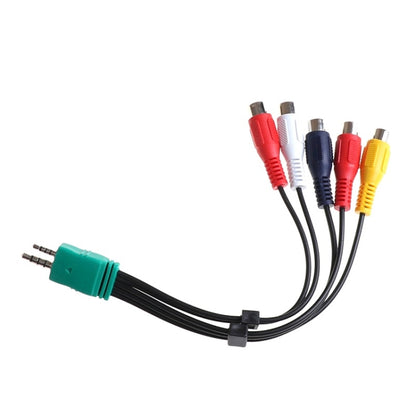 for Samsung 3.5+2.5 to 5RCA Double-head LCD TV AV Cable Component Signal Cable, 20cm 3.5+2.5 to 5RCA