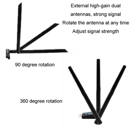 1200m Wireless Network Card 802.11AC USB3.0 Dual Frequency 2.4G/5.8G WiFi Receiver, 1200m USB3.0