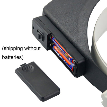 81007-P LED Light Head-Mounted Electronic Repair Tool Magnifying Glass, 81007-P