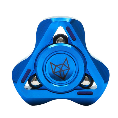 Fingertips Piping Gyro CNC Mechanical Anti-Anxiety Gear Metal Toys, Fox(Blue), Fox(Silver), Fox(Black)