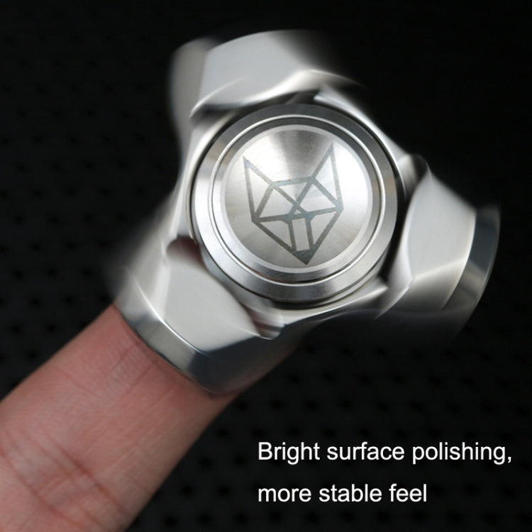 Fingertips Piping Gyro CNC Mechanical Anti-Anxiety Gear Metal Toys, Fox(Blue), Fox(Silver), Fox(Black)