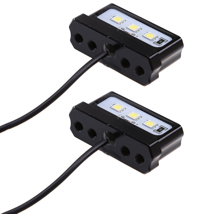 MK-114 2pcs Plane Frame CNC Aluminum Alloy LED Taillights Motorcycle License Plate Light, MK-114 Black, MK-114 Red, MK-114 Blue, MK-114 Gold