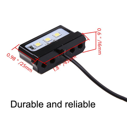 MK-114 2pcs Plane Frame CNC Aluminum Alloy LED Taillights Motorcycle License Plate Light, MK-114 Black, MK-114 Red, MK-114 Blue, MK-114 Gold
