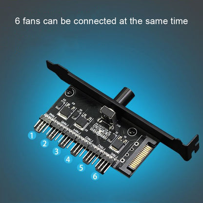 PIC Bit Case Cooling Fan Control Switch PWM 6 Way Computer Fan Speed Controller, PIC Bit Case SATA