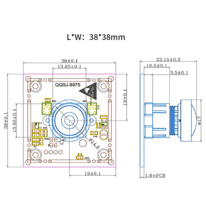 QQSJ-8975 HD 5MP 2K 30FPS IMX335 USB FF Camera Module, QQSJ-8975