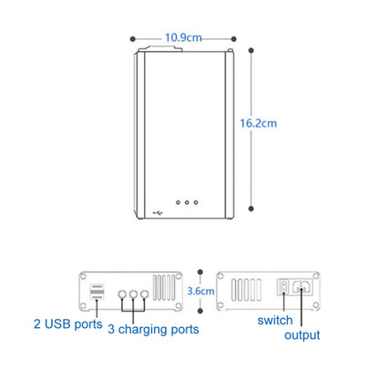for DJI Mavic 3 YX 1 to 5 Charger With Switch