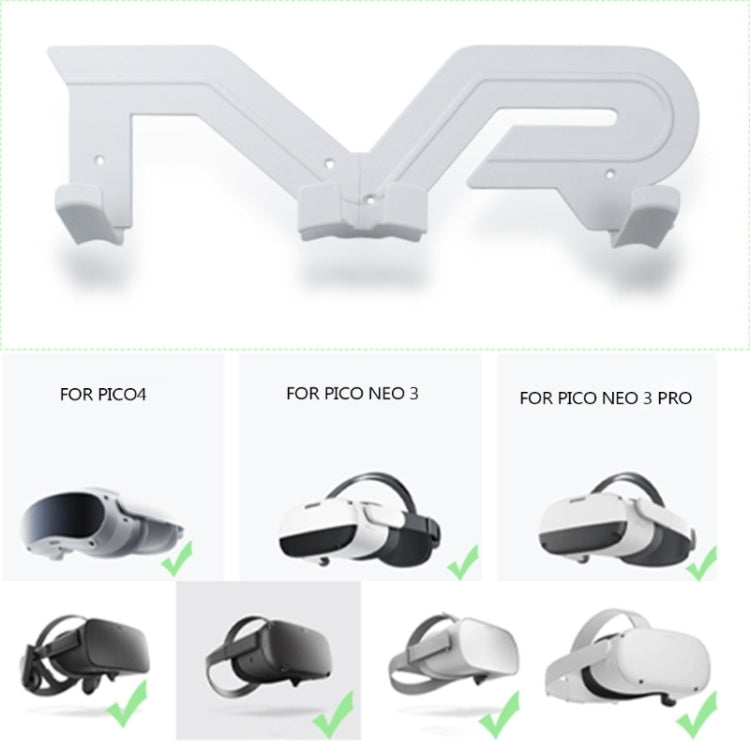 Wall Bracket Display Stand For Meta Quest 2/Pico Neo 3/Pico 4/Pro VR Accessories, Wall Bracket White, Wall Bracket Black