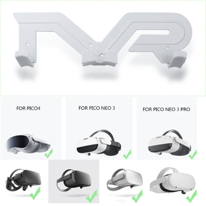 Wall Bracket Display Stand For Meta Quest 2/Pico Neo 3/Pico 4/Pro VR Accessories, Wall Bracket White, Wall Bracket Black