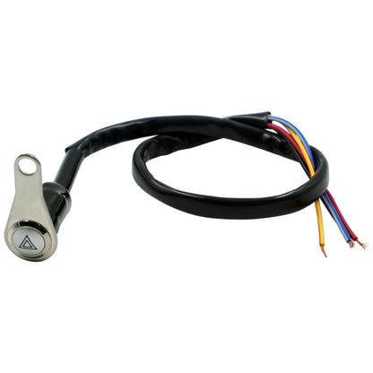 KG-057 Motorcycle Handlebar LED Self-lock Metal Button Dual Flash Switch With Light Ring, KG-057