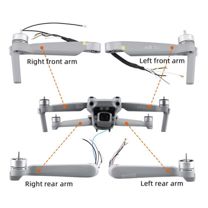 for DJI Mavic Air 2S Left Front Arm Shell Repair Accessories, for Mavic Air 2S Right Front Arm, for Mavic Air 2S Left Rear Arm, for Mavic Air 2S Right Rear Arm, for Mavic Air 2S Left Front Arm