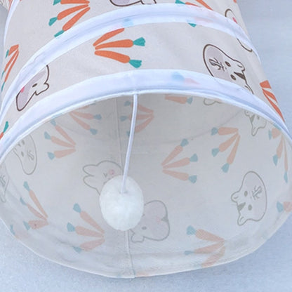 Foldable Rabbit Tunnel Suede Cat Three Exit Channel