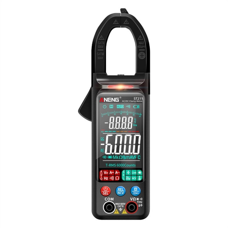 ANENG Large Screen Multi-Function Clamp Fully Automatic Smart Multimeter, ST212 Red DC Current, ST212 Black DC Current