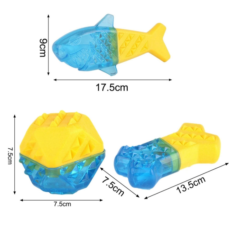 Frozen Bone Toys Pet Dog Teeth Grinding TPR Toys, Specification: Bone, Ball, Bone, Small Fish