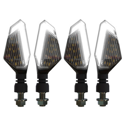 MK-236 4pcs 22LED Motorcycle V Line Two Color Turning Light Signal Angle Light, MK-236 (Yellow Blue), MK-236 (Yellow White), MK-236 (Yellow Red)