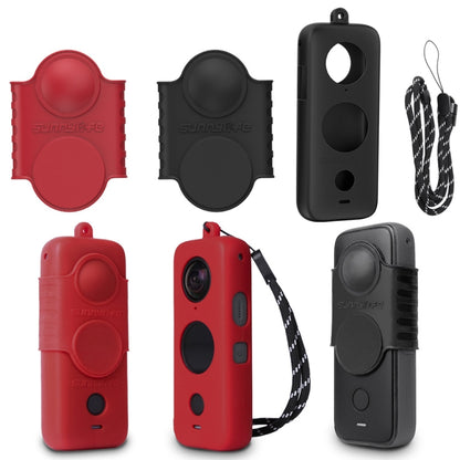For Insta360 One X2 Sunnylife ST-Q9420 Silicone Protective Case, For Insta360 One X2 Red Lens Screen Case, For Insta360 One X2 Black Lens Screen Case