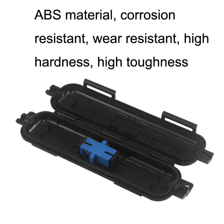 P-1101-5 5pcs SC Type Optical Fiber Waterproof Protective Box Leather Light Cable Continuation Box, 1 In 1 Out