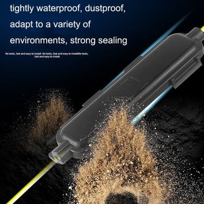 P-1101-5 5pcs SC Type Optical Fiber Waterproof Protective Box Leather Light Cable Continuation Box, 1 In 1 Out