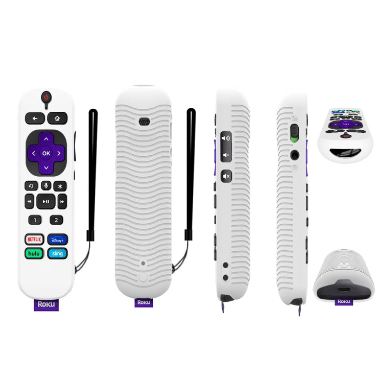 For TCL Roku Voice Remote Pro Y30 Remote Control Shockproof Silicone Protective Case, For TCL Roku Voice Remote Pro(Luminous Blue), For TCL Roku Voice Remote Pro(Luminous White), For TCL Roku Voice Remote Pro(Black), For TCL Roku Voice Remote Pro(Orang...