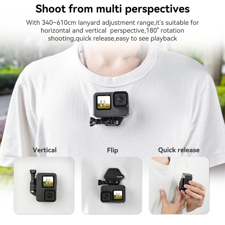 TELESIN Magnetic Action Camera Quick Release Bracket Mount,Spec:, TE-MMK-002  Ordinary, TE-MMK-002 Extended