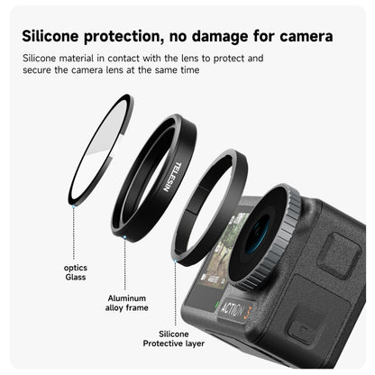 For DJI OSMO Action 3 / 4  TELESIN ND CPL Filter Set Aluminium Alloy Frame Lens, CPL+ND8/16/32