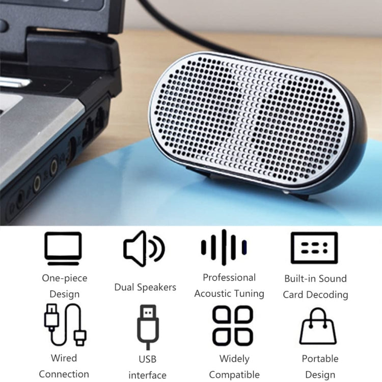 5002 USB Sound Card Computer Small Speakers Mini Desktop Audio, Sound Card