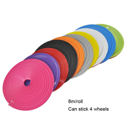Car Wheel General TPE Protection Ring Bumper Wheel Decoration Modification Supplies, Pink, Purple, Black, Yellow, White, Orange, Gray, Red, Green, Blue