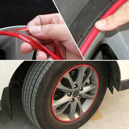 Car Wheel General TPE Protection Ring Bumper Wheel Decoration Modification Supplies, Pink, Purple, Black, Yellow, White, Orange, Gray, Red, Green, Blue