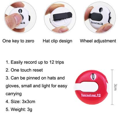 JFQ01 Golf Hat Clip Scorer Pole Marker Glove Clip Pole Gauge Golf Scorer, 12 Strokes Pink, 12 Strokes White Black, 12 Strokes White, 12 Strokes Black