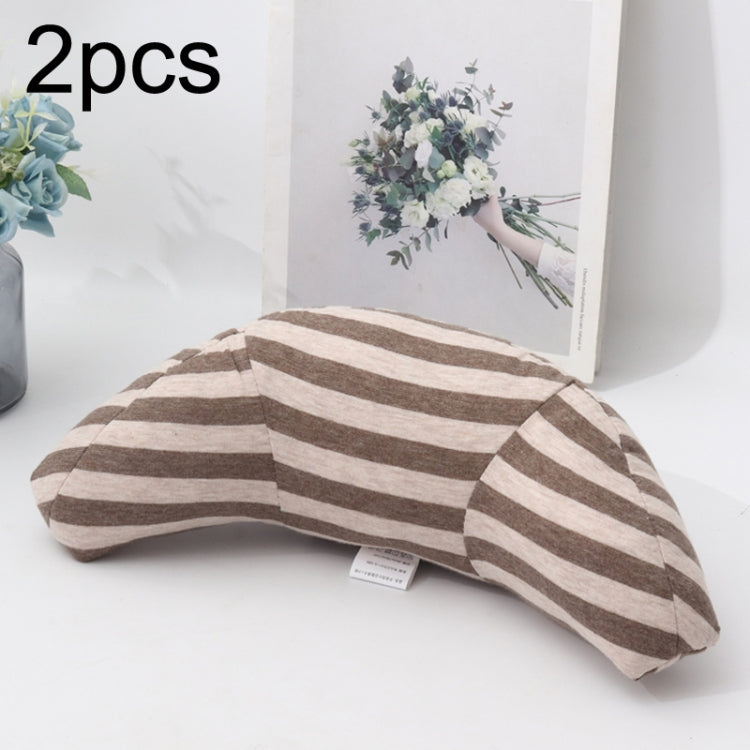 2pcs Children Neck Headrest Comfortable Shoulder Cover Car Neck Guard Pillow, 2pcs (Pink Stripe), 2pcs (Green Stripe), 2pcs (Blue Gray Strip), 2pcs (Gray Strip), 2pcs (Green Strip), 2pcs (Coffee Strip), 2pcs (Gray Stripe), 2pcs (Brown Stripe)
