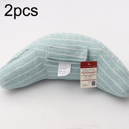 2pcs Children Neck Headrest Comfortable Shoulder Cover Car Neck Guard Pillow, 2pcs (Pink Stripe), 2pcs (Green Stripe), 2pcs (Blue Gray Strip), 2pcs (Gray Strip), 2pcs (Green Strip), 2pcs (Coffee Strip), 2pcs (Gray Stripe), 2pcs (Brown Stripe)