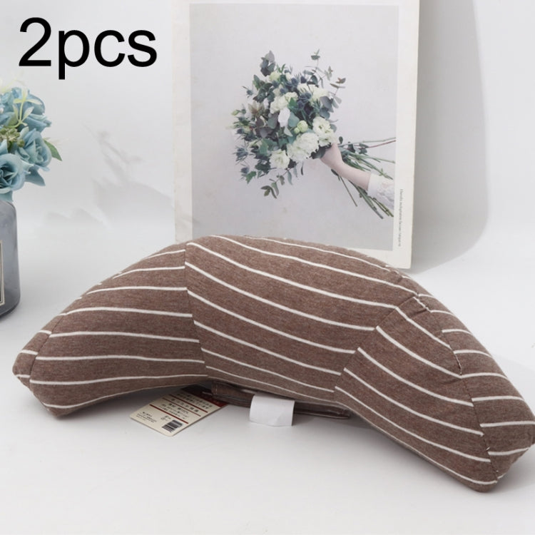 2pcs Children Neck Headrest Comfortable Shoulder Cover Car Neck Guard Pillow, 2pcs (Pink Stripe), 2pcs (Green Stripe), 2pcs (Blue Gray Strip), 2pcs (Gray Strip), 2pcs (Green Strip), 2pcs (Coffee Strip), 2pcs (Gray Stripe), 2pcs (Brown Stripe)