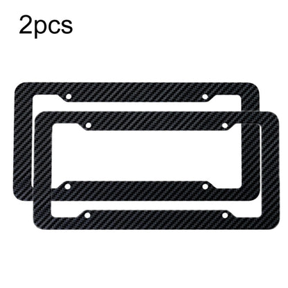 2pcs Carbon Fiber License Plate Frame Car Modification Supplies, Carbon Fiber Frame