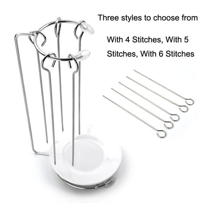 Stainless Steel Kebab Barbecue Hanging Rack Thick Skewers String Incense Stand, With 4 Stitches, With 5 Stitches, With 6 Stitches