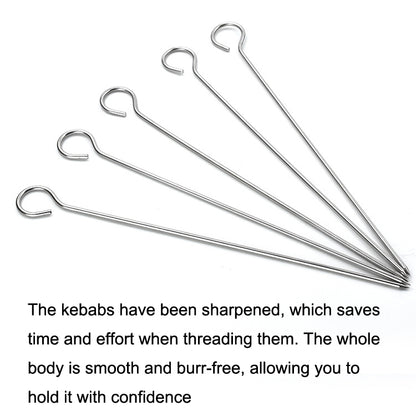Stainless Steel Kebab Barbecue Hanging Rack Thick Skewers String Incense Stand, With 4 Stitches, With 5 Stitches, With 6 Stitches