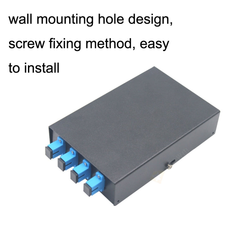 4 Ports Desktop Optical Fiber Terminal Box Founded Wall With SC Tailed Fiber Flange, 4 Optical Fiber Terminal Box