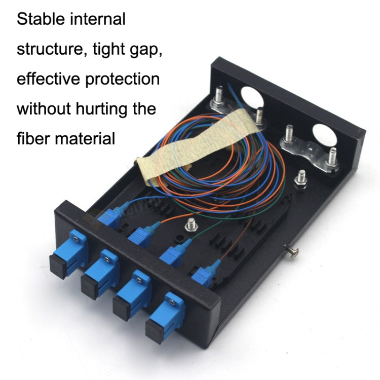4 Ports Desktop Optical Fiber Terminal Box Founded Wall With SC Tailed Fiber Flange, 4 Optical Fiber Terminal Box