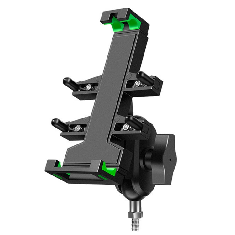 A02 Motorcycle Mobile Phone Navigation Bracket Car Riding Anti-shock Aluminum Alloy Rack, A02 M10 Ball Header Installation Model, A02 M8 Ball Header Installation Model, A02 U Car Handlebar Model, A02 Rearview Mirror Model