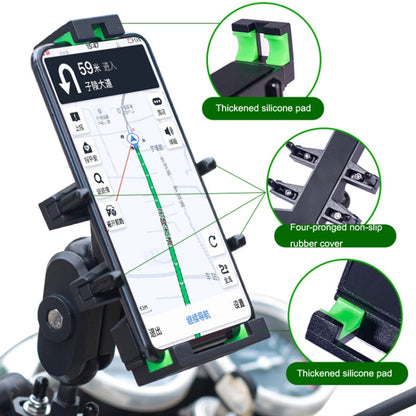 A02 Motorcycle Mobile Phone Navigation Bracket Car Riding Anti-shock Aluminum Alloy Rack, A02 U Car Handlebar Model, A02 Rearview Mirror Model, A02 M10 Ball Header Installation Model, A02 M8 Ball Header Installation Model