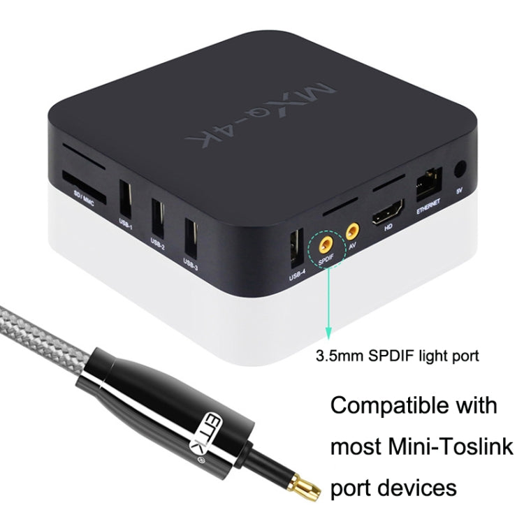 EMK QH4.0 Mini Toslink 3.5mm Interface SPDIF Audio Fiber Optical, Length:, 1m, 1.5m, 2m, 3m, 8m, 10m, 15m
