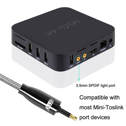 EMK QH4.0 Mini Toslink 3.5mm Interface SPDIF Audio Fiber Optical, Length:, 1m, 1.5m, 2m, 3m, 8m, 10m, 15m