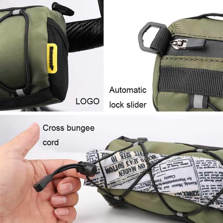 Rhinowalk RK9103 2.4L Outdoor Sports Cycling Front Bag Bicycle Waterproof Handlebar Bag, Black, Green, Gray