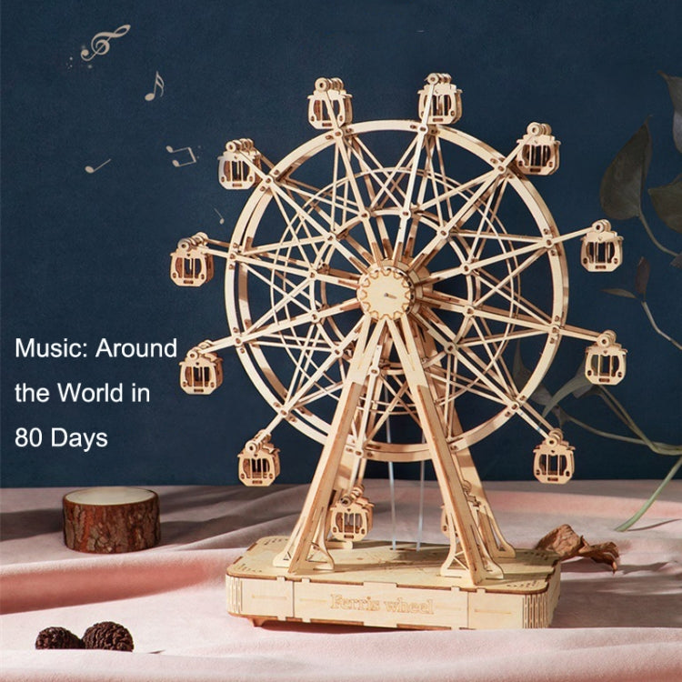 3D Three -Dimensional Puzzle Board Children Wood Puzzles Model, Rolife TG404 Rotating Trojan, Rolife TG501 Eiffel Tower, Rolife TG306 Cruise