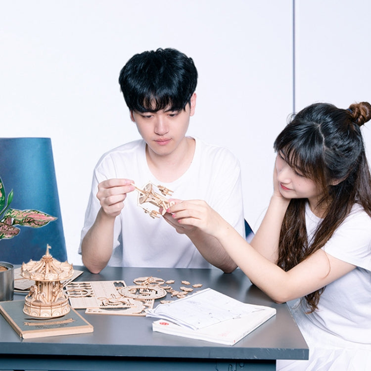 3D Three -Dimensional Puzzle Board Children Wood Puzzles Model, Rolife TG404 Rotating Trojan, Rolife TG501 Eiffel Tower, Rolife TG306 Cruise