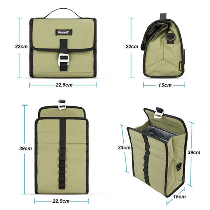 Rhinowalk RK9106 Foldable Outdoor Cycling Handlebar Bag Multifunctional Bike Bag, Full Black, Green, Gray