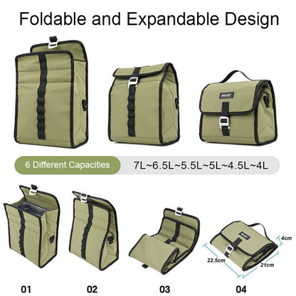 Rhinowalk RK9106 Foldable Outdoor Cycling Handlebar Bag Multifunctional Bike Bag, Full Black, Green, Gray